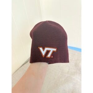 HitWear Virginia Tech Hokies Beanie Hat Maroon VT Carilion Clinic Knit Cap